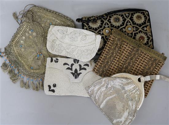 A collection of evening bags